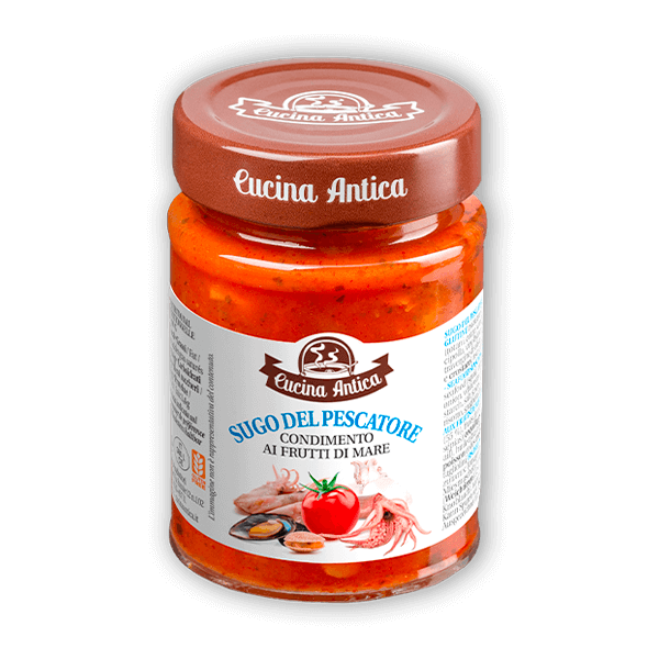 Pescatore Sauce, Cucina Antica • Nudelsauce mit Meeresfrüchten • Italienische Feinkost
