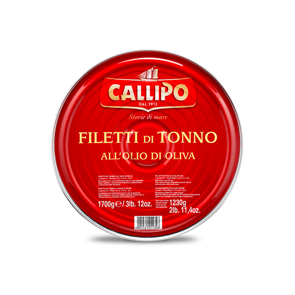 Thunfisch in Olivenöl, Callipo. Fischdelikatessen aus Kalabrien, Italienische Feinkost