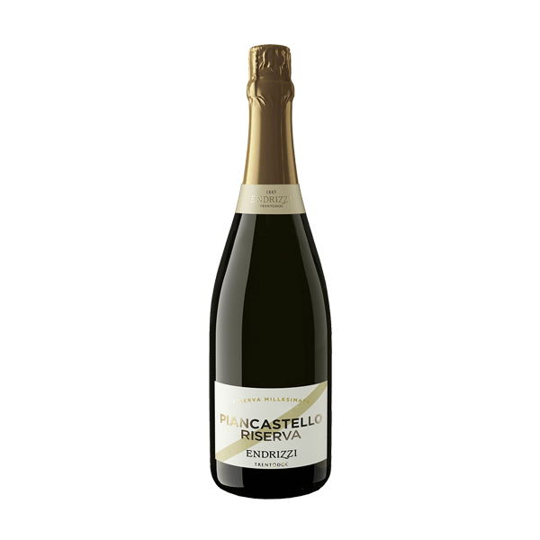 Piancastello Spumante Riserva Brut, Endrizzi. Schaumwein aus Trentino-Südtirol, Chardonnay und Spätburgunder