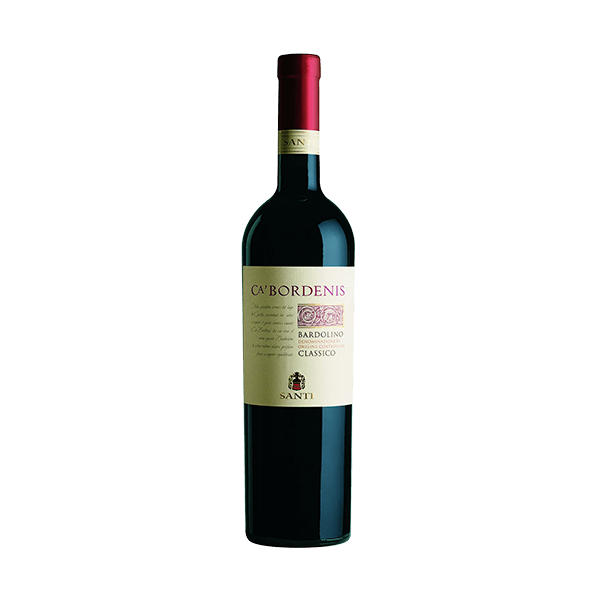 Ca' Bordenis Bardolino Classico von Santi ist ein sehr begehrter Wein. Bei uns kannst du den Ca' Bordenis Bardolino Classico online kaufen.