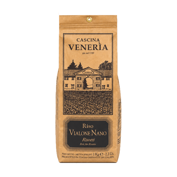 Vialone Nano Semifino Extra 1Kg, Cascina Veneria • Reis für Risotto • Italienische Feinkost