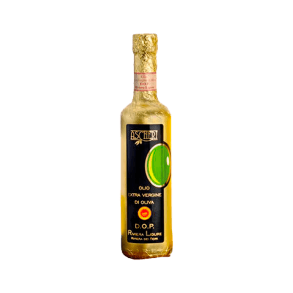 Das Olivenöl Extra Vergine Riviera dei Fiori von Ascheri ist feinste Qualität.