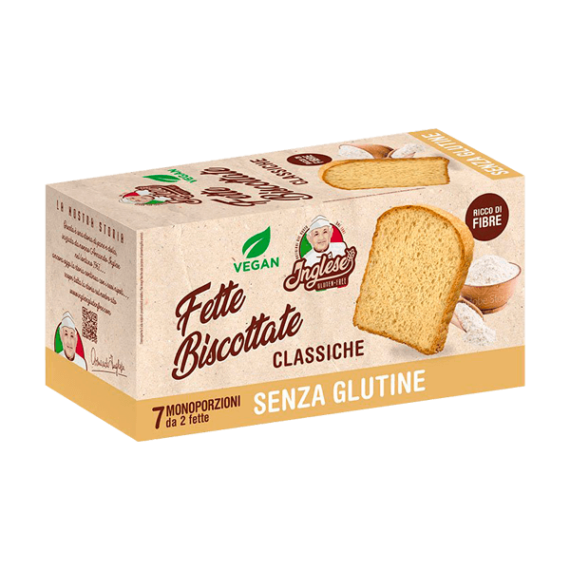 Klassischer Zwieback Glutenfrei 200 g, Inglese I Centro Italia