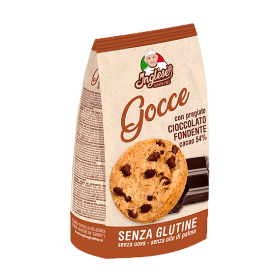 Kekse Glutenfrei mit Schokotropfen, Inglese I Centro Italia I Süßes