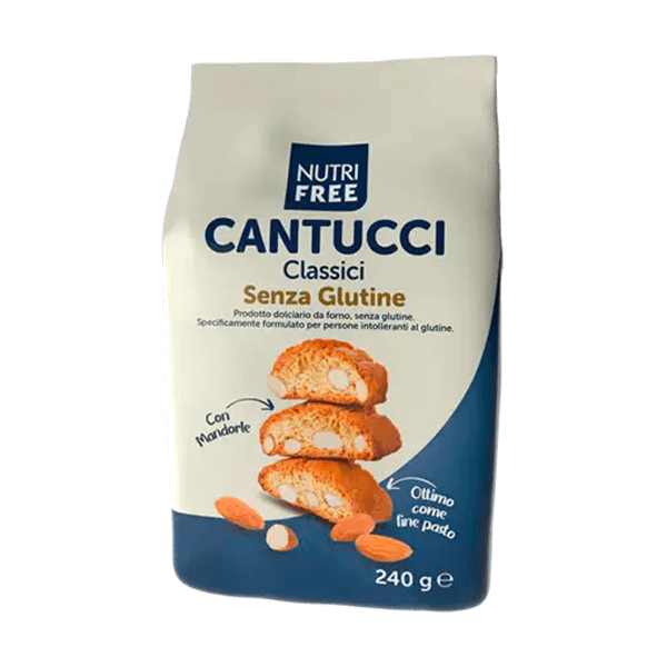 Cantuccini Mandelgebäck glutenfrei, Nutrifree • Mandelkekse ohne Laktose • Süßes aus Italien