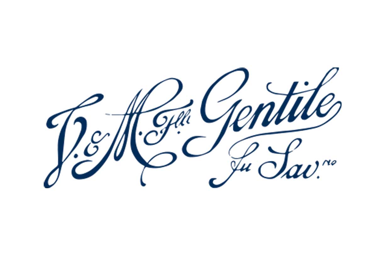 Das elegante, handgeschriebene Logo von Pastificio Gentile, das Tradition und italienische Handwerkskunst in der Pastaherstellung symbolisiert