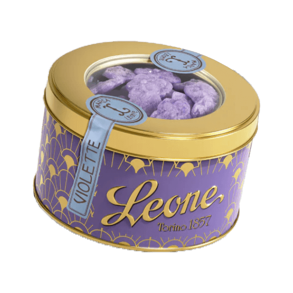 Tondini Violette Bonbons Dose 150g, Leone • Süßes aus Italien