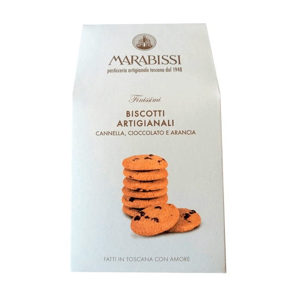 Zimt-Schoko-Orange Kekse 200g, Marabissi • Toskanisches Feingebäck • Süßes aus Italien