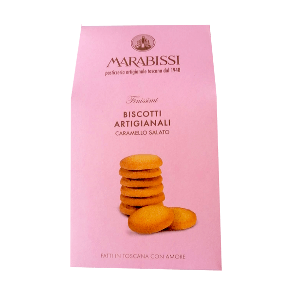 Salzkaramell-Kekse 200g, Marabissi • Toskanische Kekse mit Karamellfüllung • Süßes aus Italien