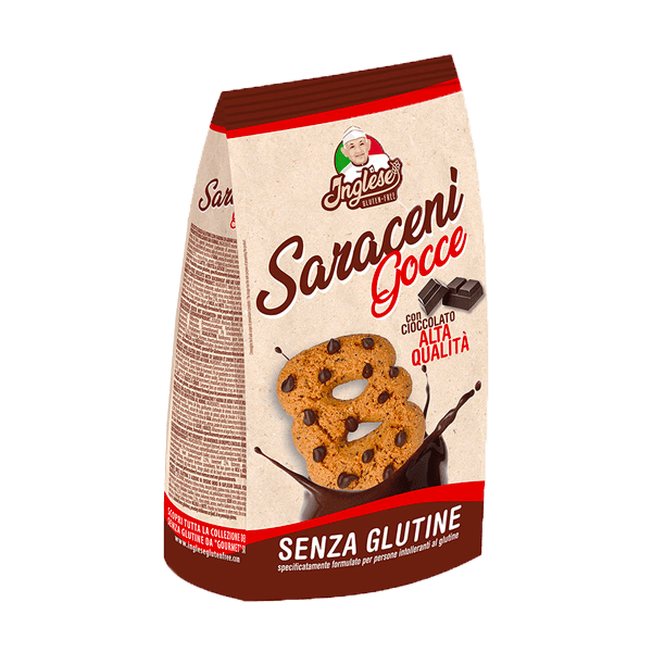Schoko-Kekse Saraceni Glutenfrei 300g, Inglese • Laktosefrei & Vegan • Süßes aus Italien