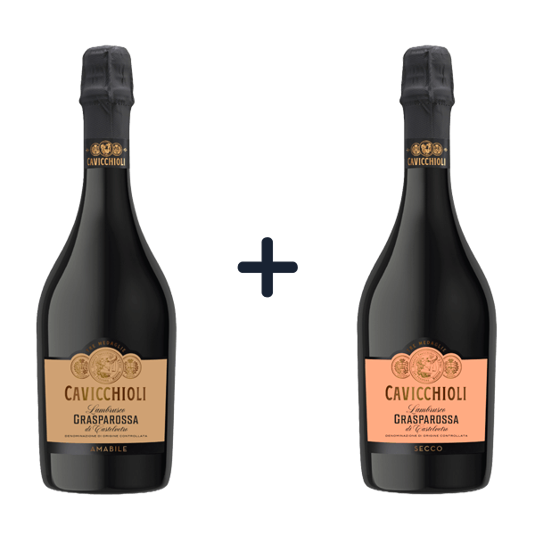 Sparpaket Lambrusco: Lambrusco Grasparossa Secco + Lambrusco Grasparossa Amabile • 5% Rabatt