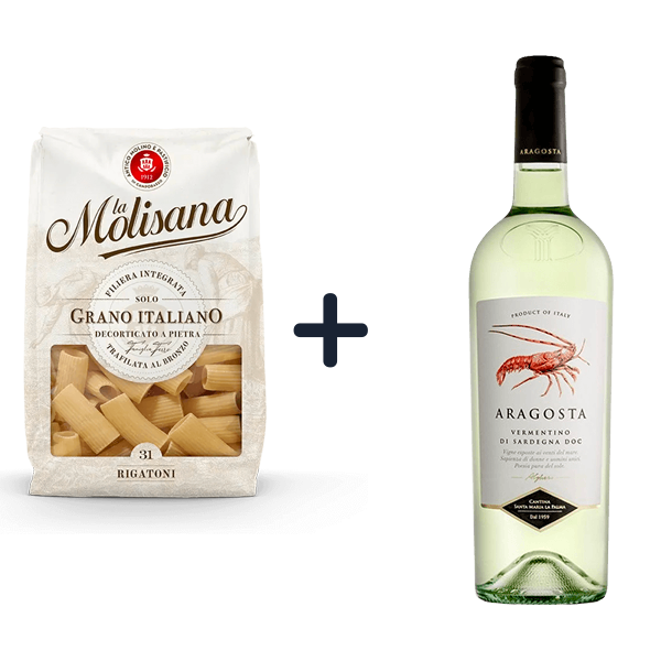 Sparpaket Aragosta und Rigatoni: Aragosta Vermentino, Santa Maria la Palma + Rigatoni, La Molisana • 5% Rabatt
