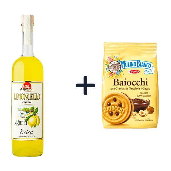 Sparpaket Limoncello und Baiocchi: Limoncello, Cristiani + Baiocchi, Mulino Bianco • 5% Rabatt