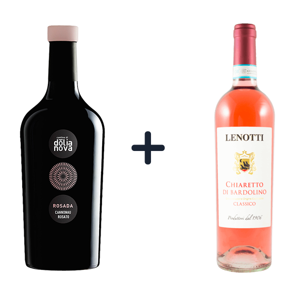 Sparpaket Cannonau und Chiaretto: Cannonau Rosad, Dolianova + Chiaretto Bardolino Classico, Lenotti • 5% Rabatt