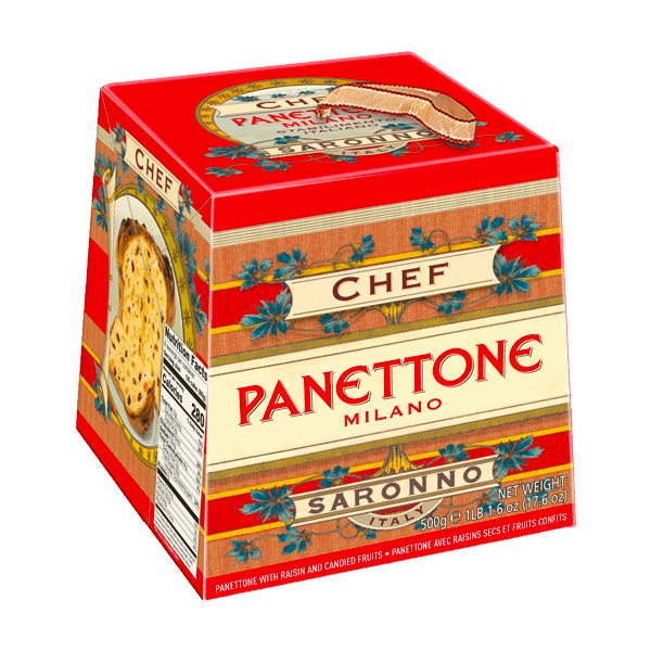Panettone Milano 500g, Chef • Feiner italienischer Weihnachtskuchen • Süßes aus Italien