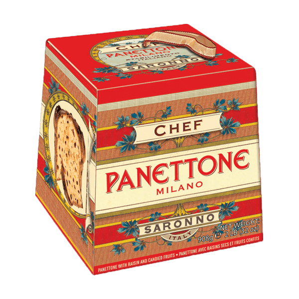 Panettone Milano 908g, Chef • Feiner italienischer Weihnachtskuchen • Süßes aus Italien