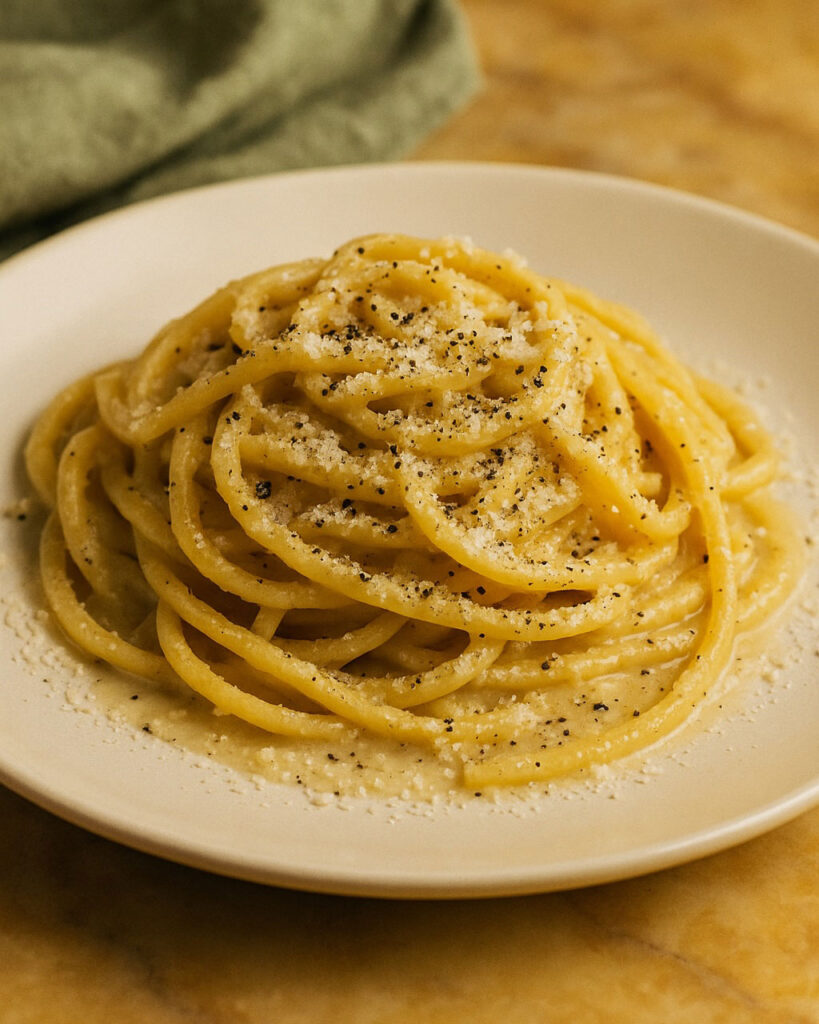 Tonnarelli Cacio e Pepe – Römische Pasta mit Pfeffer & Käse