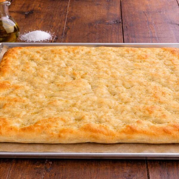 Focaccia Bianca 60x40cm SFORNO, Hausgemacht bei Centro Italia. Italienisches Catering