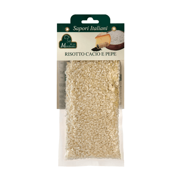Risotto Cacio e Pepe 250g, Marabotto. Italienisches Reis mit Pecorino und Pfeffer