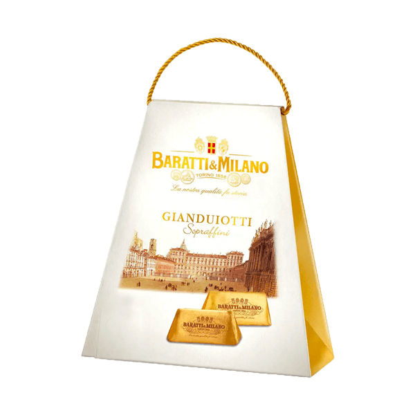 Gianduiotti Ballotin Castello 180g, Baratti & Milano. Italienische Gianduja Pralinen