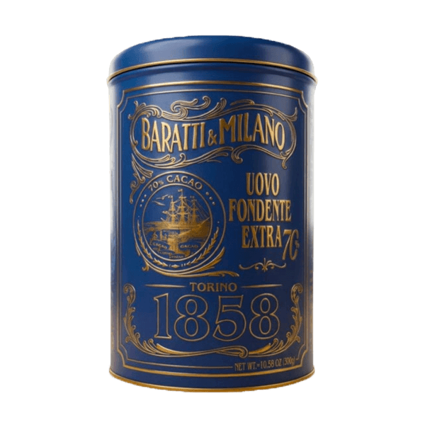 Osterei Fondente 70% Dose 300g von Baratti & Milano. Zartbitter Schokoladen-Osterei