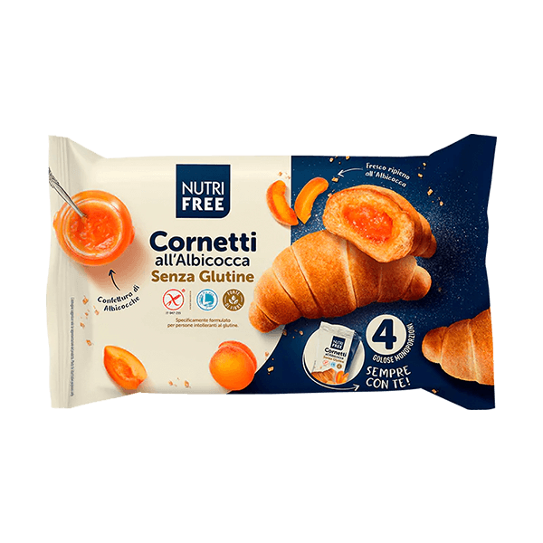 Glutenfreies Croissant Aprikose 240g, Nutrifree. Cornetti all’Albicocca Glutenfrei & Laktosefrei