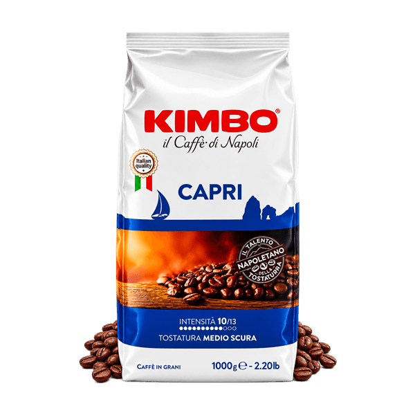 Espresso Capri Bohnen 1 kg, Kimbo • Neapolitanischer Kaffee aus Italien