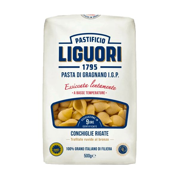 Conchiglie Rigate Pasta di Gragnano IGP, Liguori • Italienische Hartweizenpasta 500g